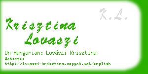 krisztina lovaszi business card
