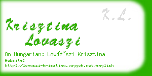 krisztina lovaszi business card